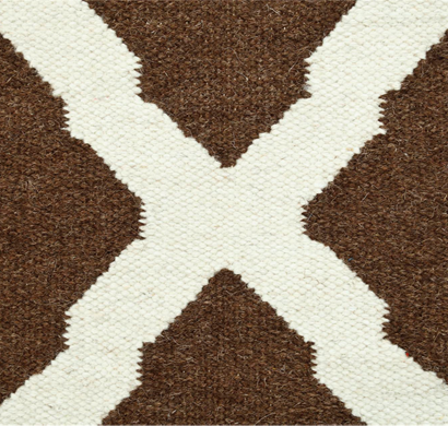 asterlane woolen dhurrie carpet pdwl-121 cocoa brown